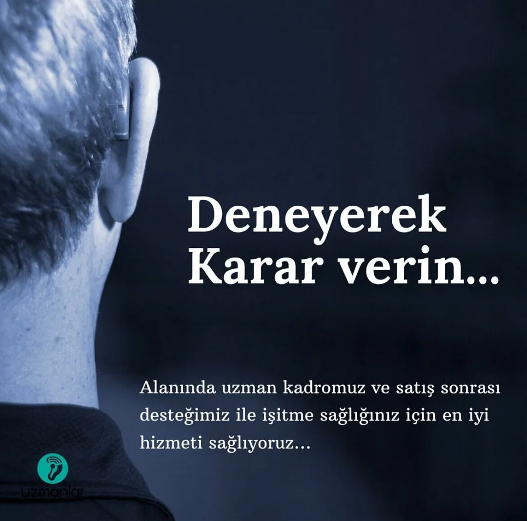 Deneyerek karar verin -14 gün evde deneme imkanı hakkı, işitme cihazı kullanan kişi